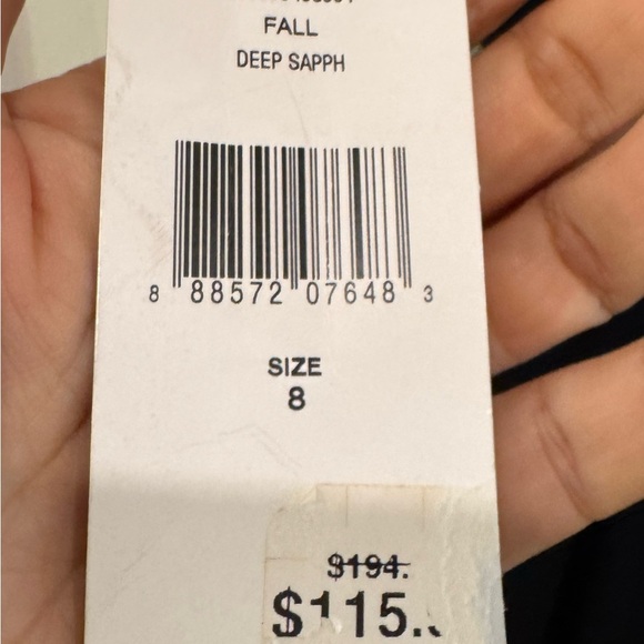 BNWT Lauren Ralph Lauren Satin Surplice Deep Sapphire Dress size 8 $194 - Picture 8 of 10